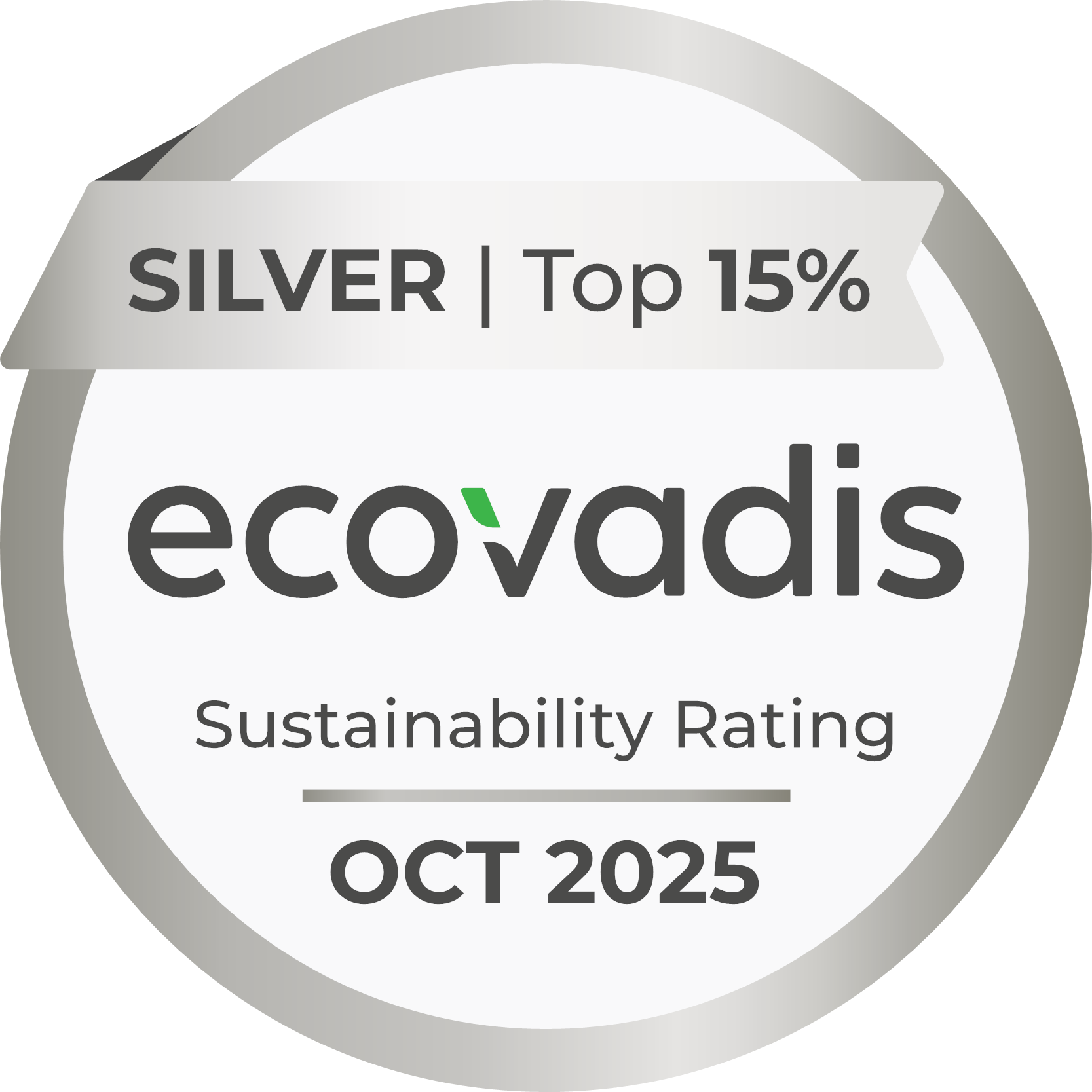 Robifa awarded EcoVadis Silver Medal for sustainability performance.